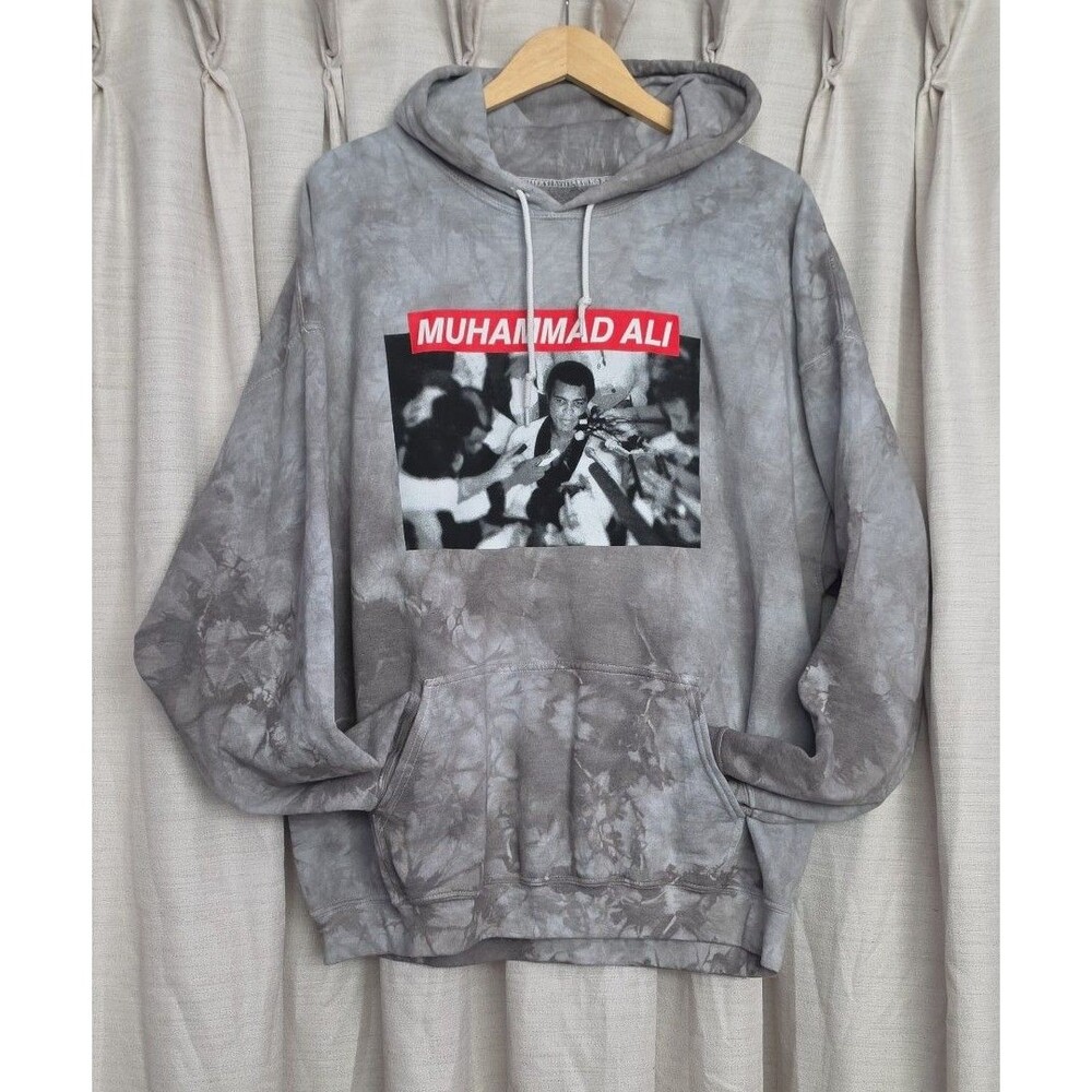 Mens Tye Dye Muhammad Ali Pull-On Hoodie With Pouch size Large